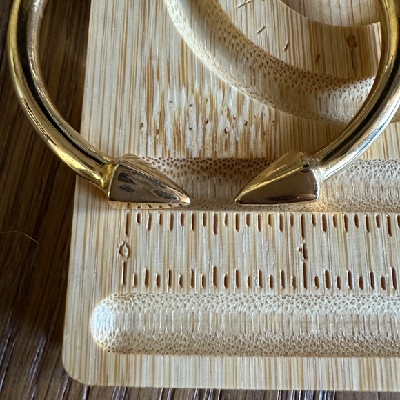 Edgy & Chic Gold Spike Cuff Bracelet - Picture 3 of 7